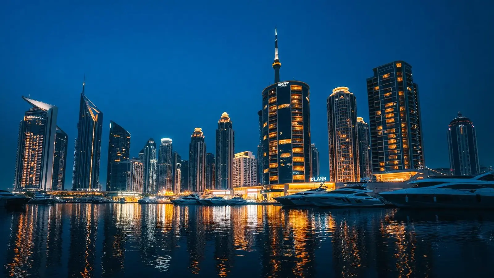 Dubai Marina at dusk